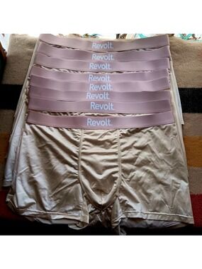 Lot 8 Revolt Silky Briefs XL Beige Stretch Fabric Comfortable Fit NWOT NEW